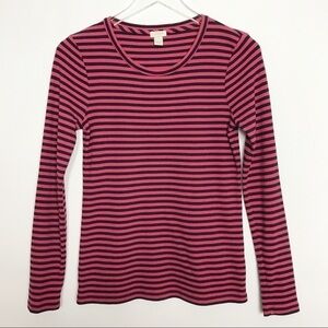 J. Crew Factory striped ribbed long sleeve top S